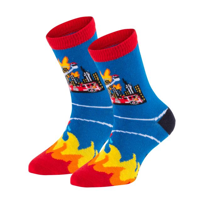 6 Paar TippTexx 24 Kinder Socken Feuerwehr